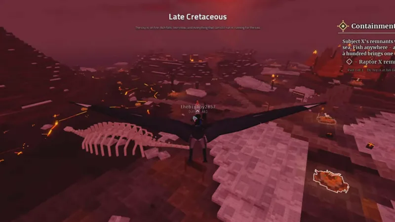 Prehistoric Farm gameplay screenshot from Update 1 coverage footage next to our Raptor X notes